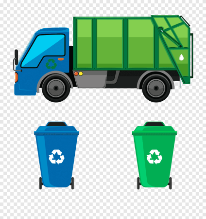 Мусоровоз Garbage Truck зелёный белый