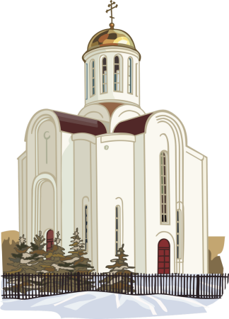 Церковь на прозрачном фоне