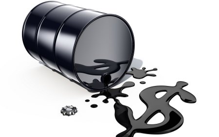 Нефть на белом фоне