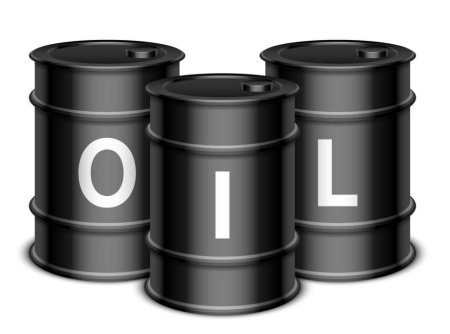 Бочка нефти на белом фоне