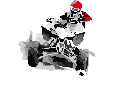 Квадроцикл на белом фоне