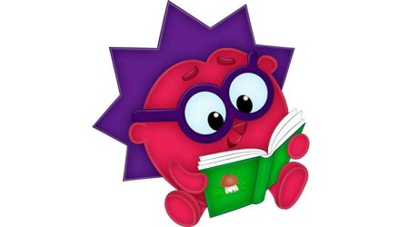 Ёжик из смешариков на белом фоне