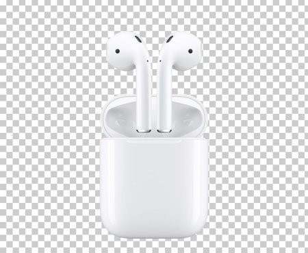 Наушники Apple AIRPODS 2 на белом фоне