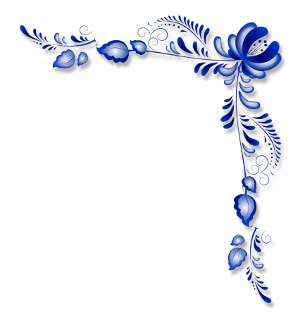 Рамка в стиле Гжель