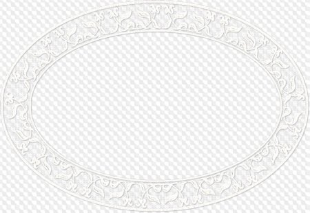 Рамка белая овальная
