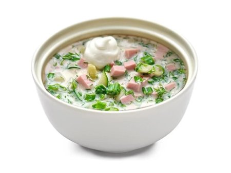 Окрошка с ветчиной