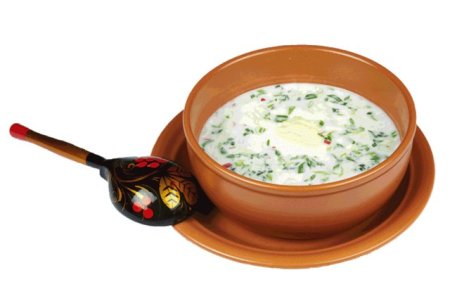 Окрошка на белом фоне