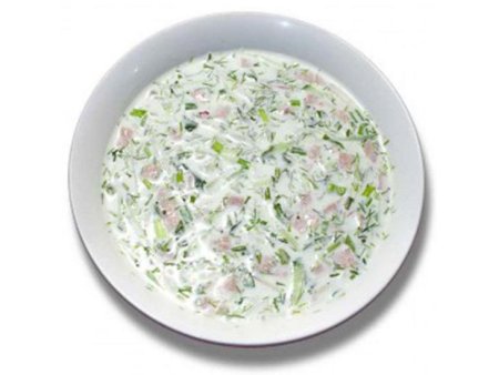 Окрошка с салом