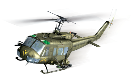 Uh 1 с ракетницами сбоку