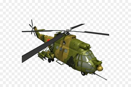 Военный вертолет на белом фоне
