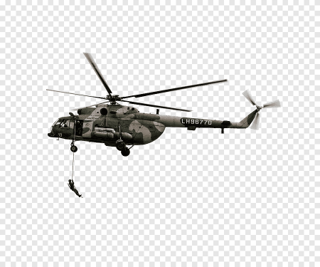 Ми-24 на белом фоне сбоку