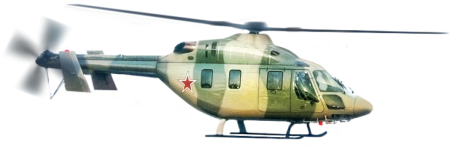 Вертолеты России на белом фоне