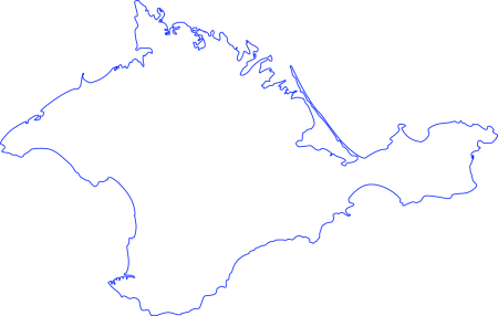 Очертания Крымского полуострова