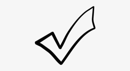 Черно белая галочка символ