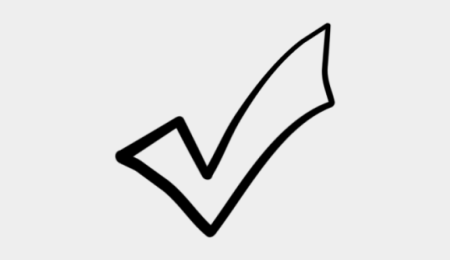 Значок галочка белая