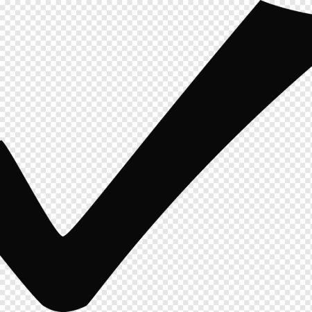 Белая галочка на черном фоне