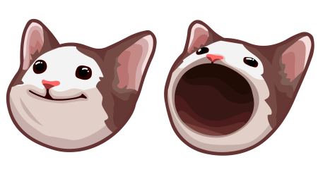 Pop Cat на прозрачном фоне