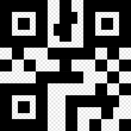QR код белый на черном