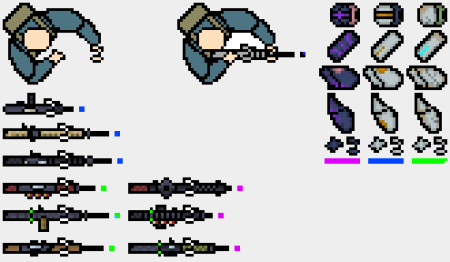 Пиксельный Top down Shooter