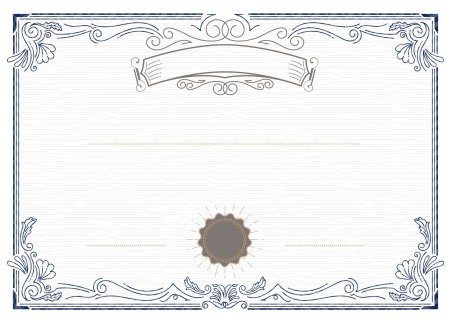 Винтажная рамка для сертификата