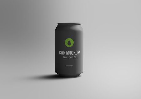 Черная банка мокап