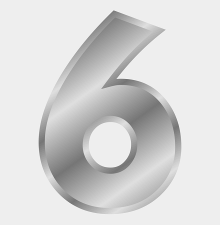 Цифра 6 серая