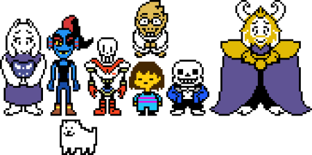 Undertale персонажи Pixel