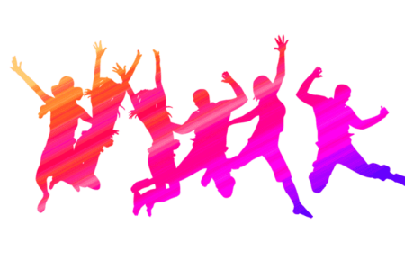 Разноцветные Танцующие люди