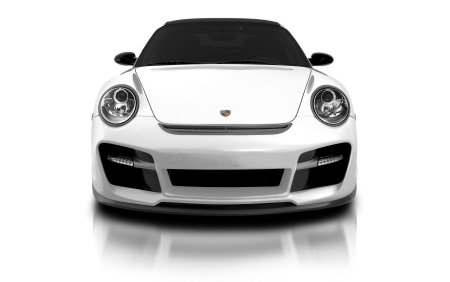 Порше 911 на белом фоне
