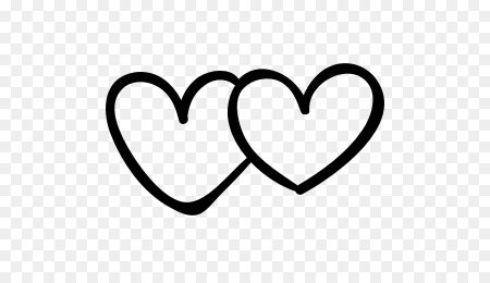 Сердечко на прозрачном фоне для фотошопа черное