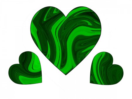 Картинки зеленое сердечко без фона (52 фото)