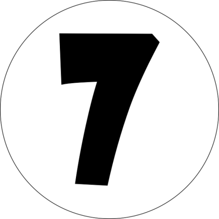 Цифра 7 в круге