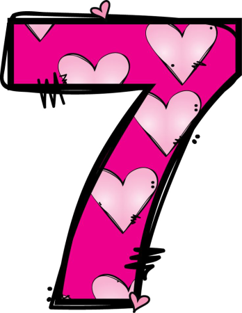 Цифра 7 красивая