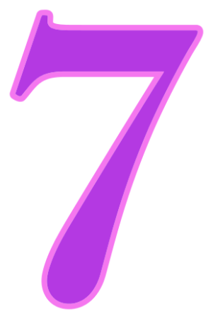 Цифра 7 цветная