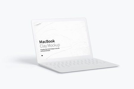Белый ноутбук Mockup