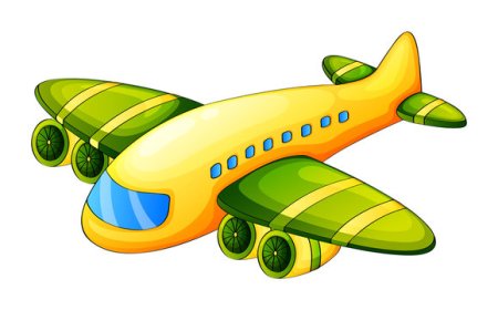 Самолет на белом фоне для детей