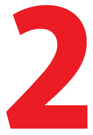 Цифра 2 красная