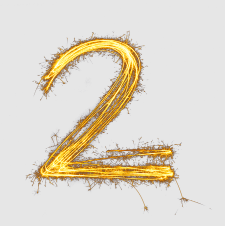 Цифра 2 без фона для фотошопа