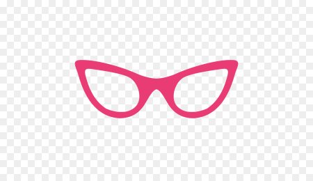 Розовые очки на белом фоне
