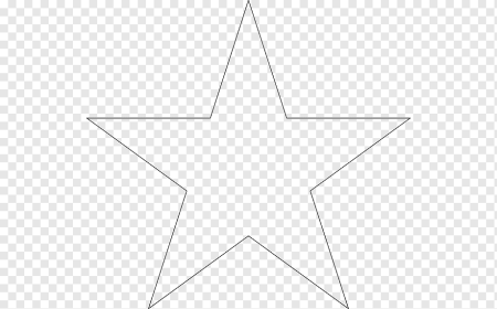 Контур звезды на белом фоне
