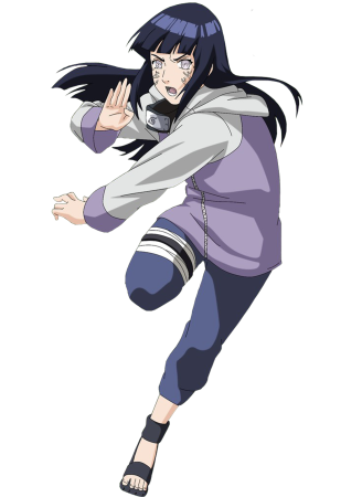 Хината Хьюго на ьелом фоне