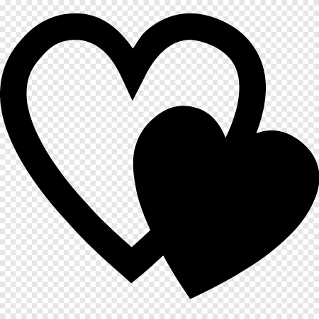 Белое сердечко на черном фоне