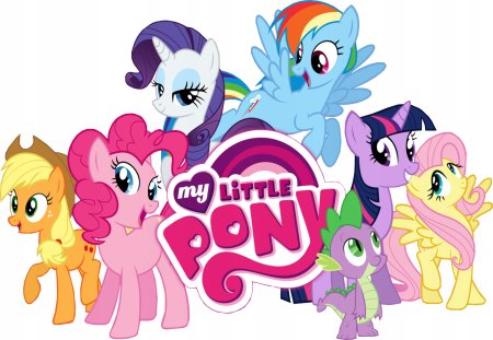 My little Pony на белом фоне