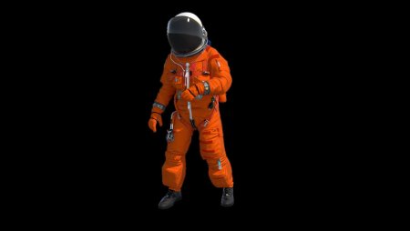 Космонавт оранжевый