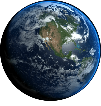 Планета земля на белом фоне