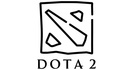Дота 2 значок черно белый