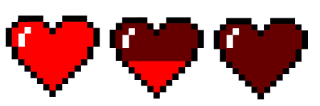 Пиксельное сердце для игры