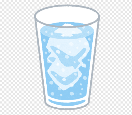 Стакан с чистой водой на прозрачном фоне