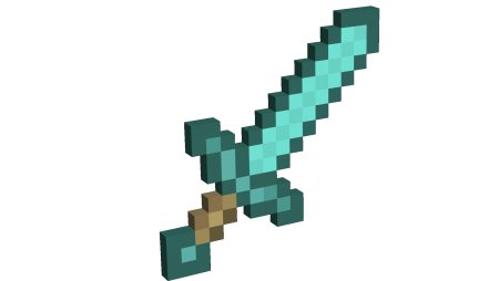 Minecraft Стив с алмазным мечом