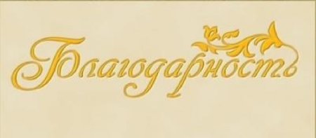 Благодарность надпись